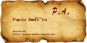 Papiu Amáta névjegykártya